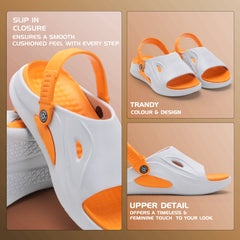 OrangePop White Comfort Clogs