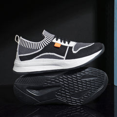 SwiftStride Sports Shoes (Black & Grey)