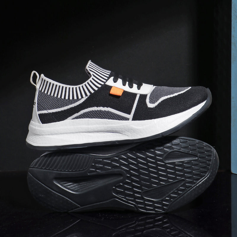 SwiftStride Sports Shoes (Black & Grey)