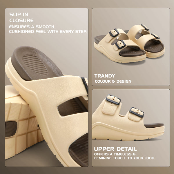 SandBuckle Beige Comfort Slides