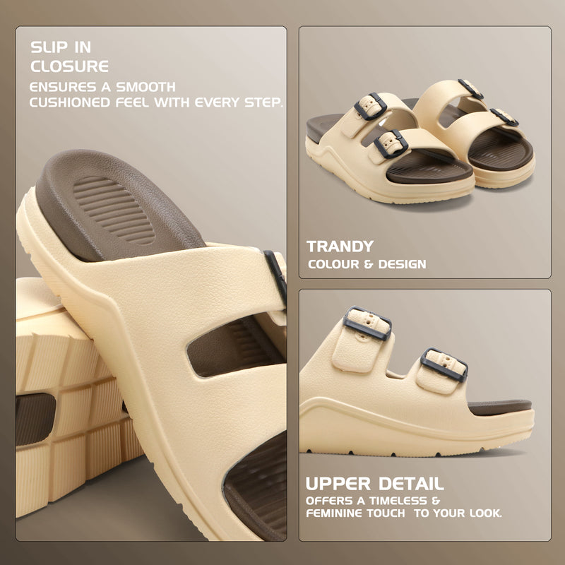 SandBuckle Beige Comfort Slides