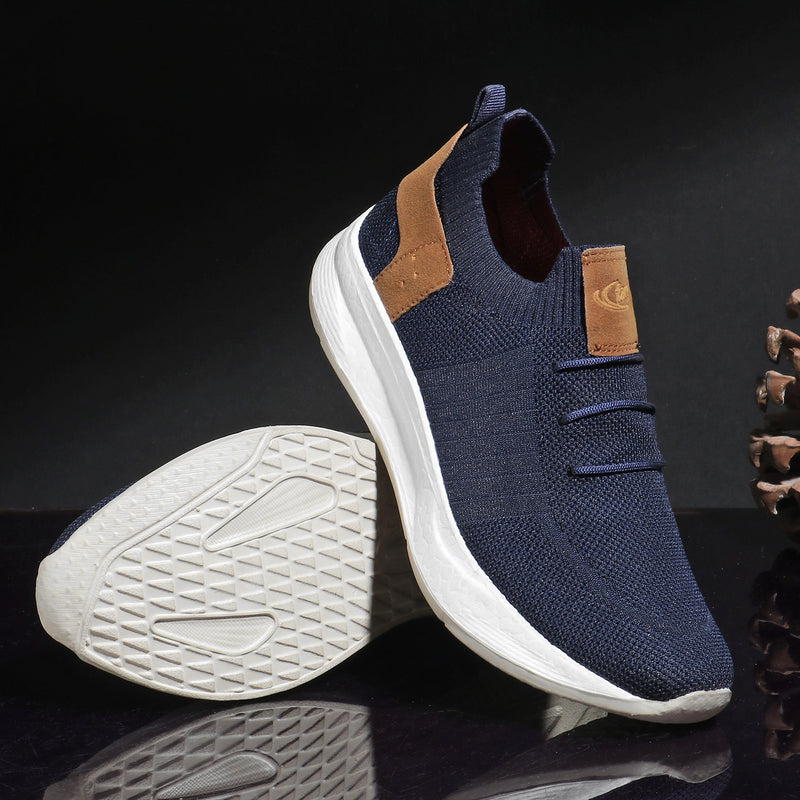 UrbanFlex Slip-On Sneakers (Navy Blue)