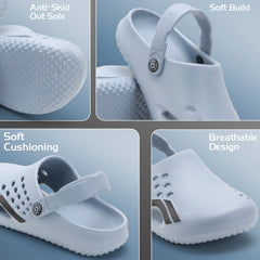 AquaCloud Sky Blue Clogs