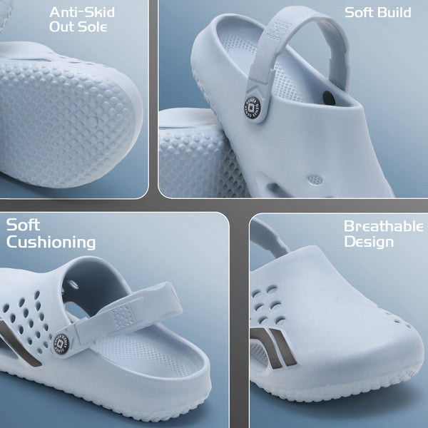 AquaCloud Sky Blue Clogs