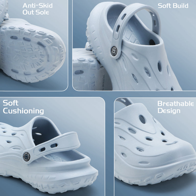 CloudGrip Sky Blue Clogs