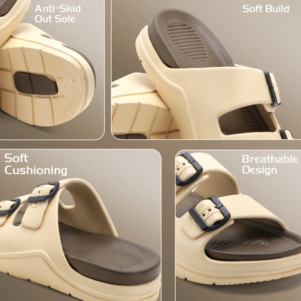 SandBuckle Beige Comfort Slides