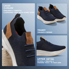 UrbanFlex Slip-On Sneakers (Navy Blue)