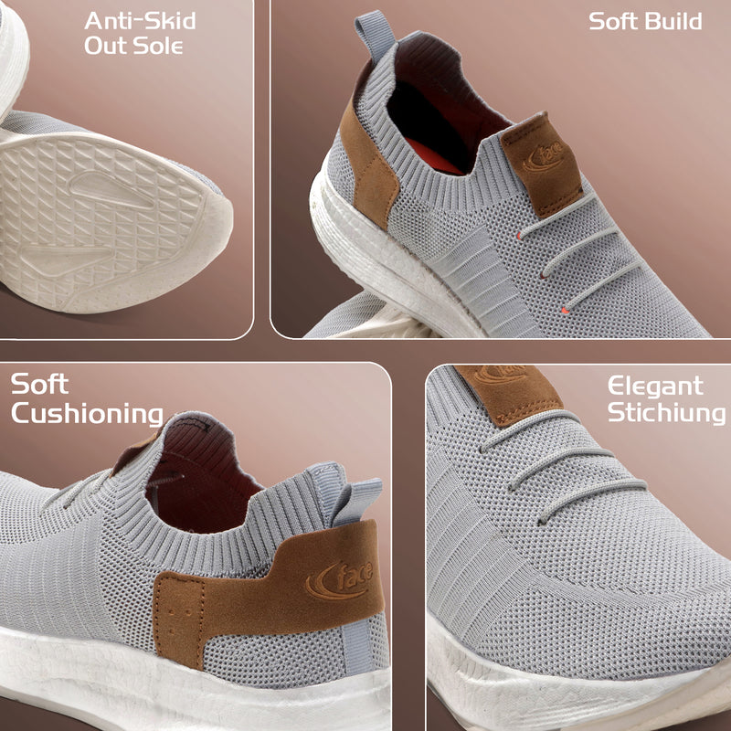 UrbanFlex Slip-On Sneakers (Grey)
