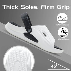 White & Black Comfort Clogs
