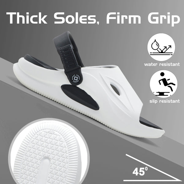 White & Black Comfort Clogs