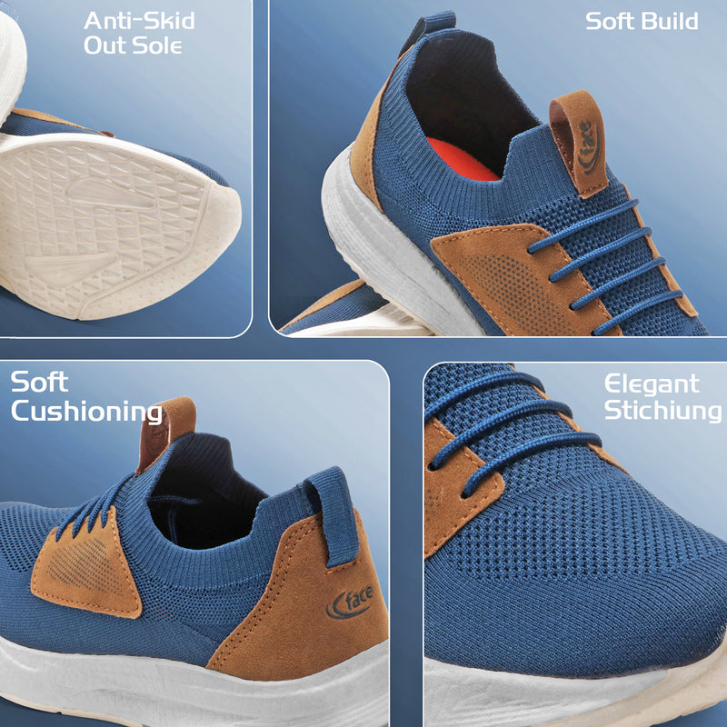 AeroKnit Casual Sneakers (Steel Blue)