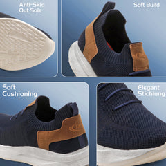 UrbanFlex Slip-On Sneakers (Navy Blue)