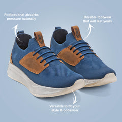 AeroKnit Casual Sneakers (Steel Blue)