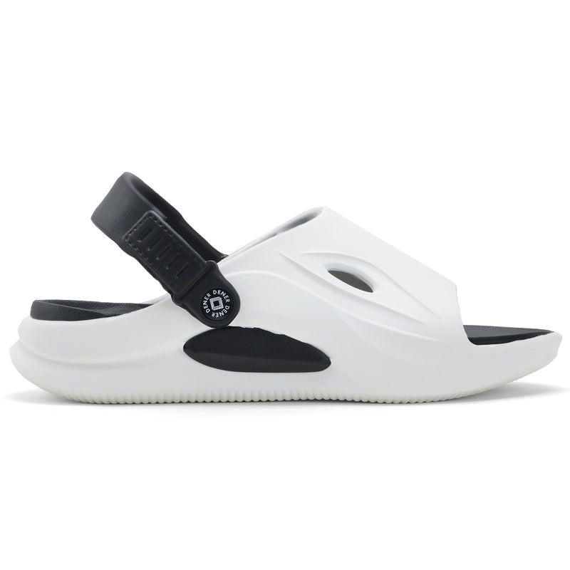 White & Black Comfort Clogs