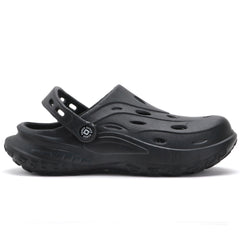 MidnightGrip Black Comfort Clogs