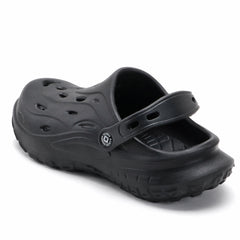 MidnightGrip Black Comfort Clogs