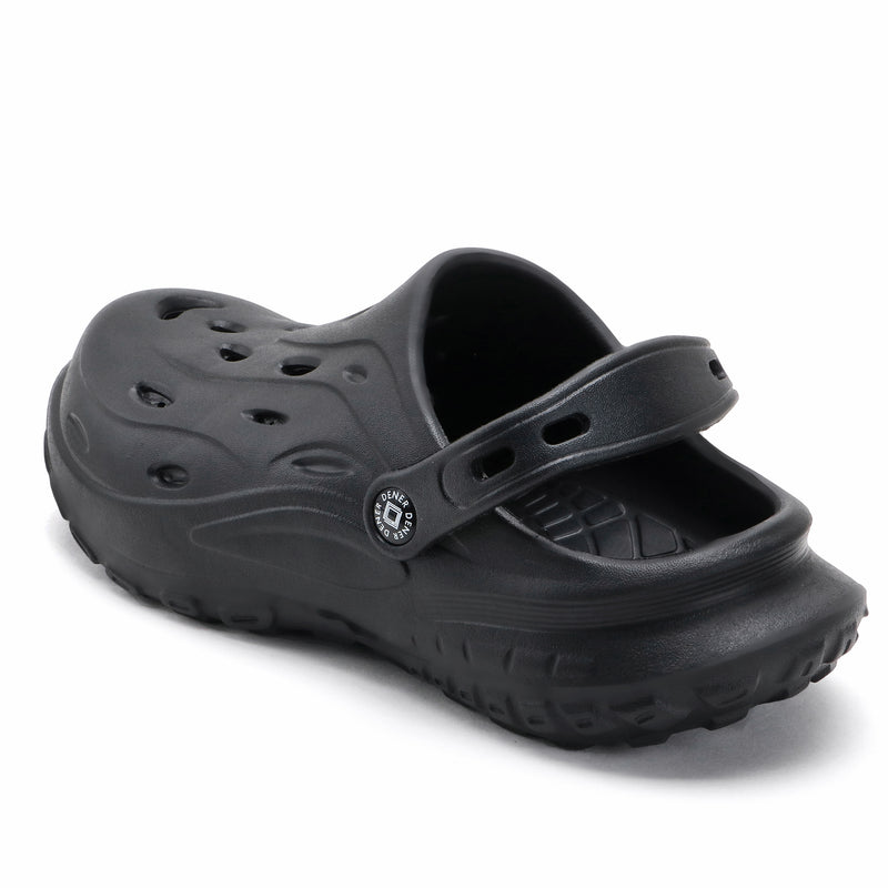 MidnightGrip Black Comfort Clogs