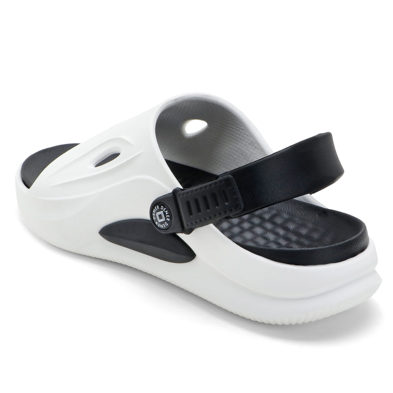 White & Black Comfort Clogs