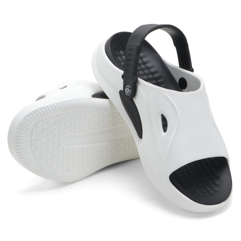 White & Black Comfort Clogs